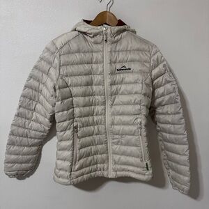 Kathmandu Heli Hooded Down Jacket Ivory 500 Down Lightweight Gorpcore-12